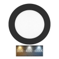 LED Stropna kupaonska svjetiljka LADA LED/6W/230V 3000/4000/6000K promjer 12 cm IP44 crna