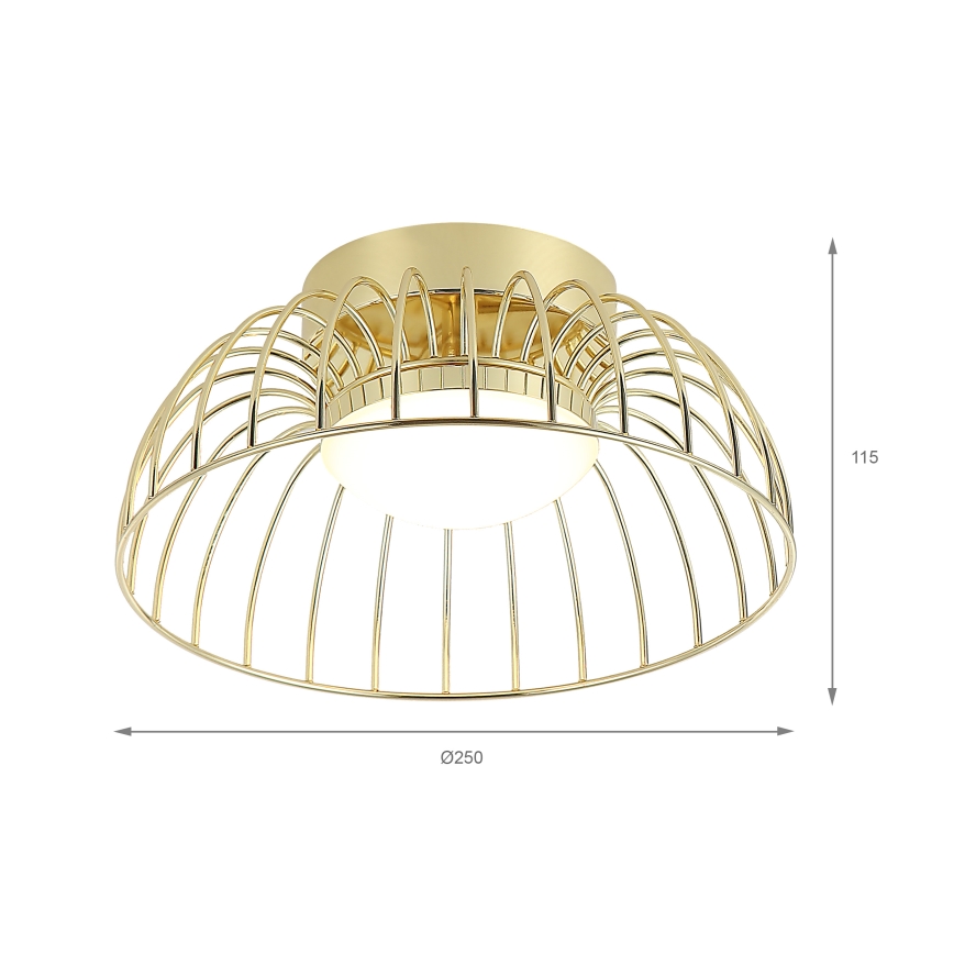 LED stropna lampa BETSY LED/12W/230V promjer 25 cm zlatna