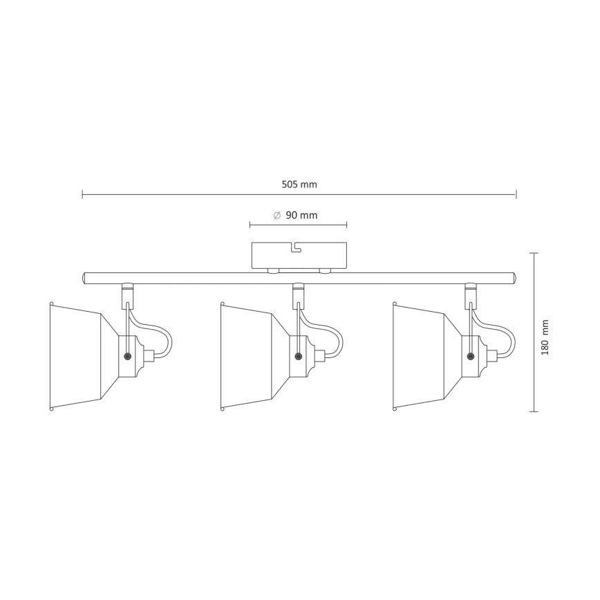 LED Stropna nadgradna svjetiljka 3xE14/8W/230V