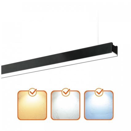 LED stropna nadometna/viseća svjetiljka KOLINE LED/40W/230V 3000/4000/6500K 120 cm crna