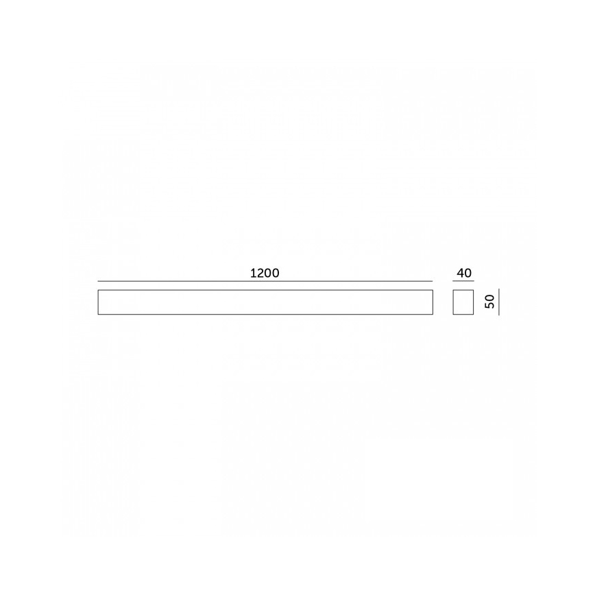 LED stropna nadometna/viseća svjetiljka KOLINE LED/40W/230V 3000/4000/6500K 120 cm crna