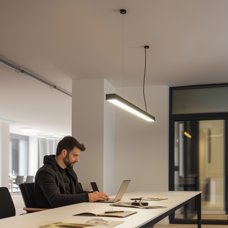 LED stropna nadometna i viseća svjetiljka CYNIDECO LED/12W/230V 4000K crna