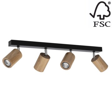 LED Stropna reflektorska svjetiljka MATTI 4xGU10/5W/230V hrast – FSC certificirano