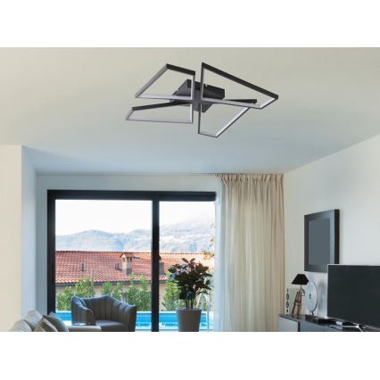 LED Dimmabilno stropno svjetlo LED/115W/230V 3000-6500K crno + daljinski upravljač