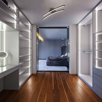 LED stropna svjetiljka 2xLED/6W/230V 3000K crna