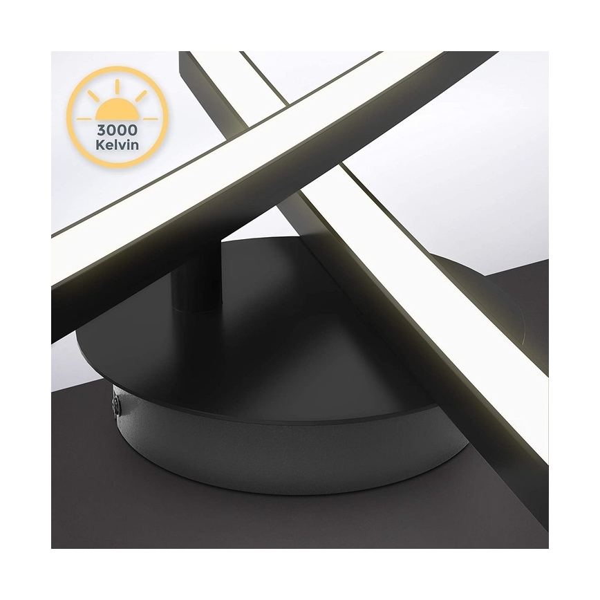 LED stropna svjetiljka 2xLED/6W/230V 3000K crna