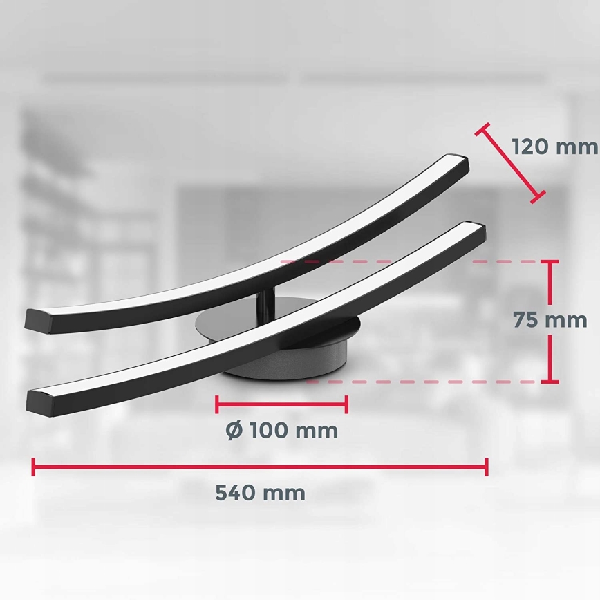LED stropna svjetiljka 2xLED/6W/230V 3000K crna
