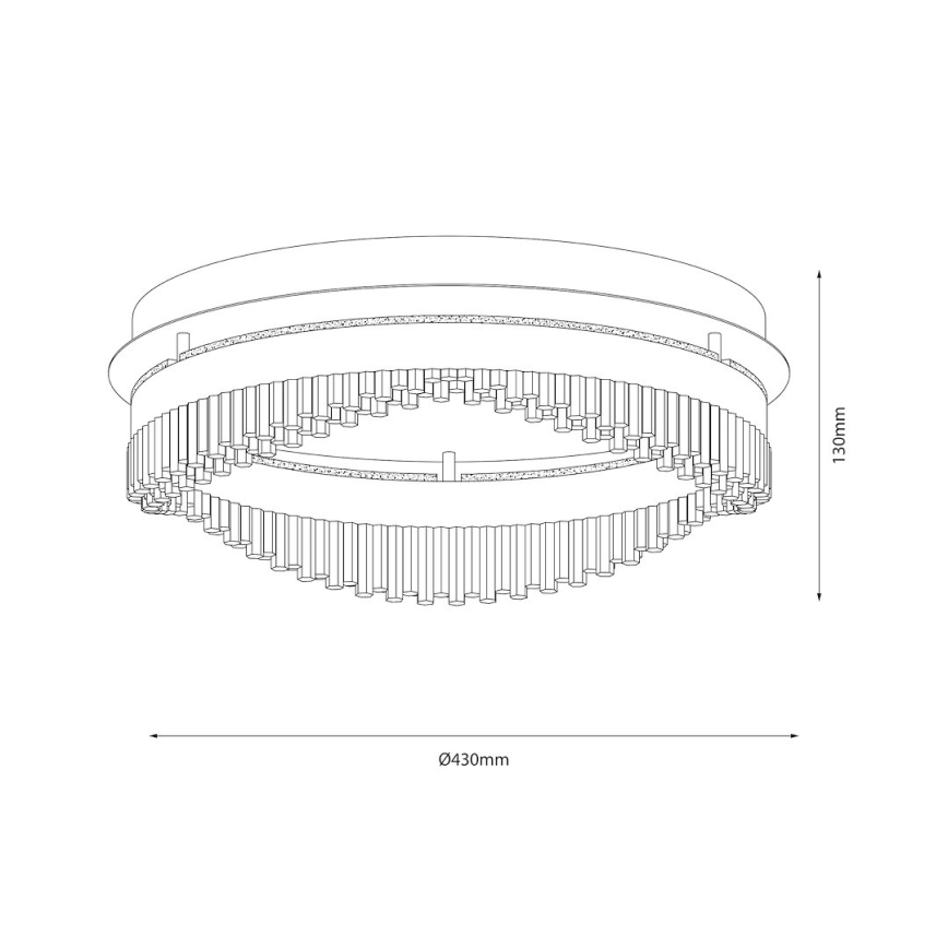 LED stropna svjetiljka 36W/230V, promjer 43 cm, zlatna