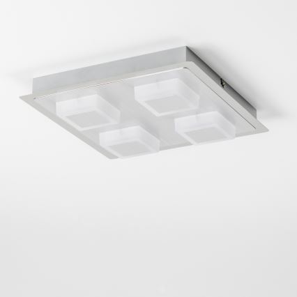 LED stropna svjetiljka 4xLED/5W/230V 3000K 28x28 cm matni krom