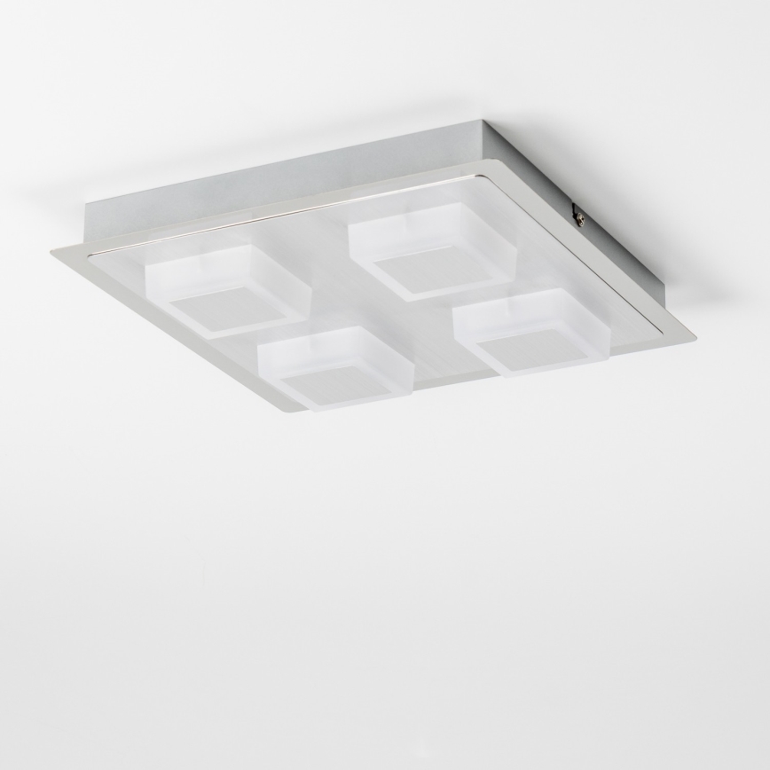 LED stropna svjetiljka 4xLED/5W/230V 3000K 28x28 cm matni krom