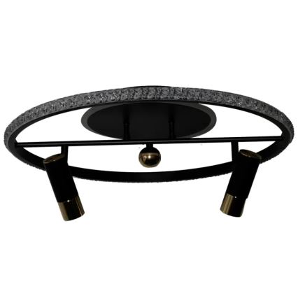 LED Dimmabilno stropno svjetlo LED/60W/230V 3000-6500K crno + daljinski upravljač