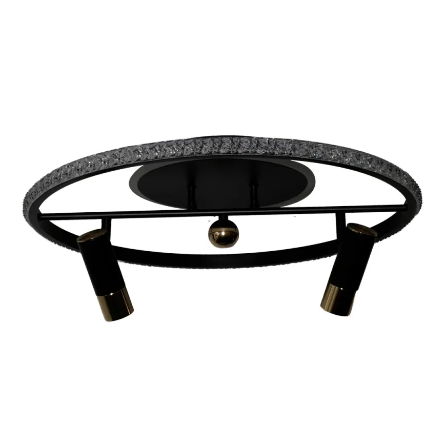 LED Dimmabilno stropno svjetlo LED/60W/230V 3000-6500K crno + daljinski upravljač