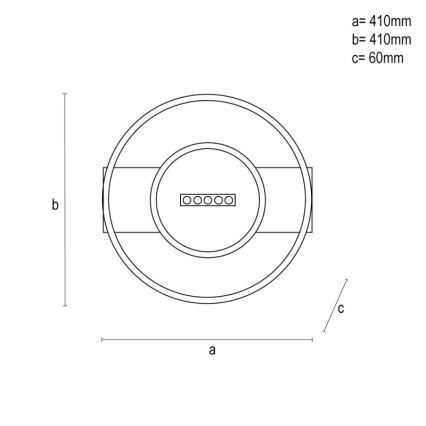 LED Dimmabilno stropno svjetlo LED/60W/230V 3000-6500K + daljinski upravljač