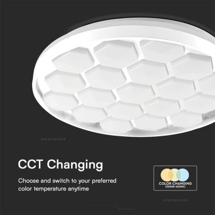 LED stropna svjetiljka s prigušivanjem LED/60W/230V 3000/4000/6500K promjer 49 cm + daljinski upravljač