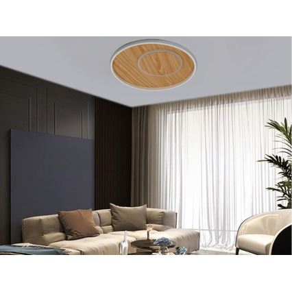 LED Dimmabilno stropno svjetlo LED/65W/230V 3000-6500K smeđa + daljinski upravljač