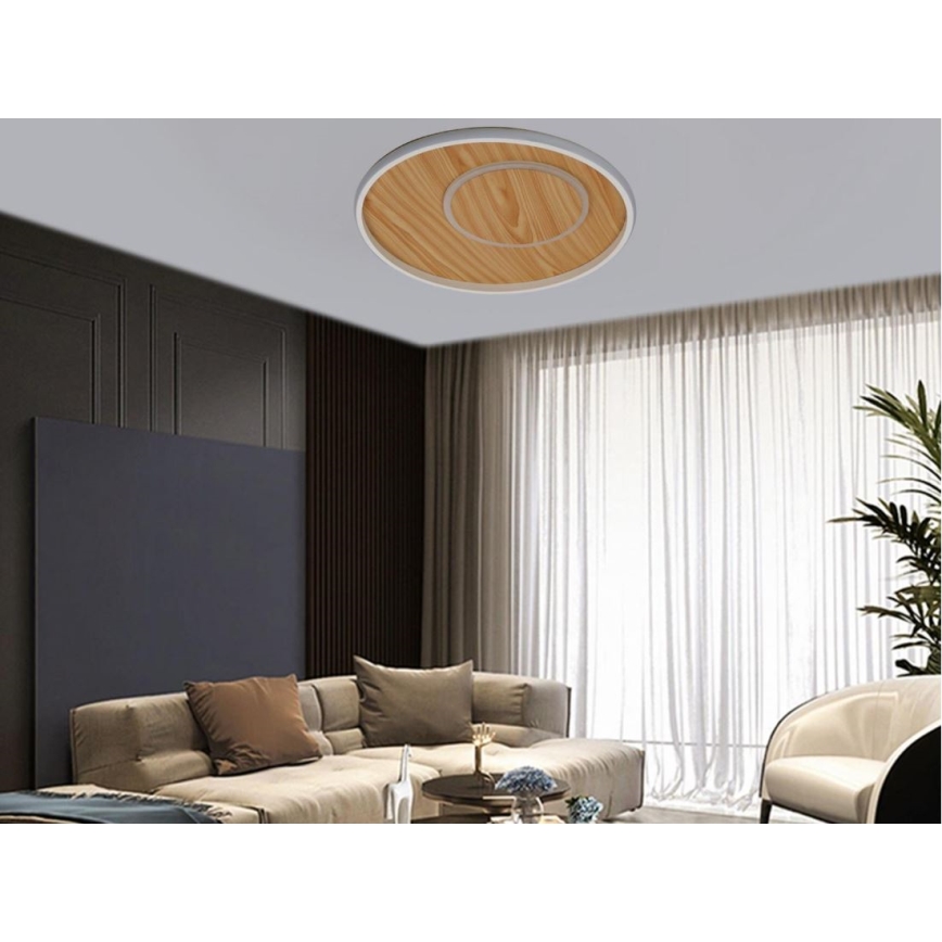 LED Dimmabilno stropno svjetlo LED/65W/230V 3000-6500K smeđa + daljinski upravljač