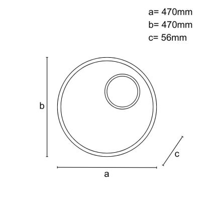 LED Dimmabilno stropno svjetlo LED/65W/230V 3000-6500K smeđa + daljinski upravljač