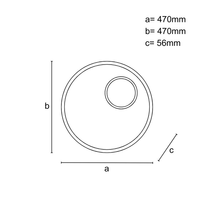 LED Dimmabilno stropno svjetlo LED/65W/230V 3000-6500K smeđa + daljinski upravljač