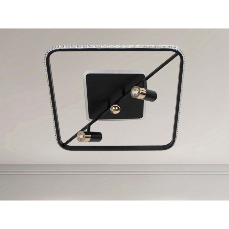 LED Dimmabilno stropno svjetlo LED/70W/230V 3000-6500K crno + daljinski upravljač