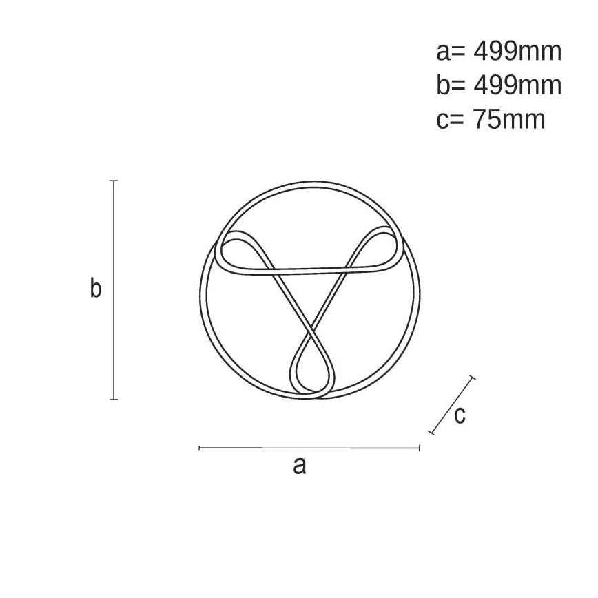 LED Dimmabilni stropni svjetiljka LED/75W/230V 3000-6500K crna + daljinski upravljač
