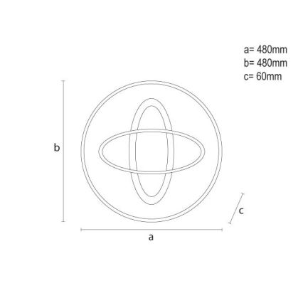 LED Dimmabilno stropno svjetlo LED/90W/230V 3000-6500K + daljinski upravljač
