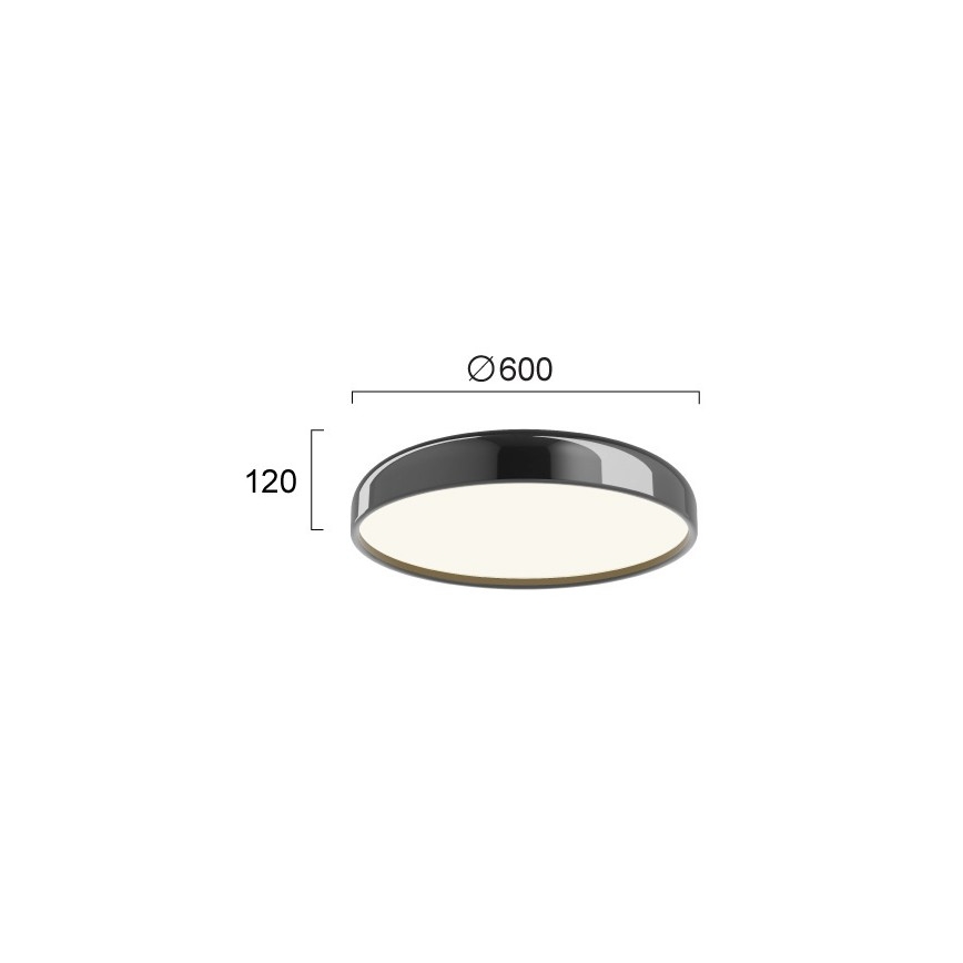 LED stropna svjetiljka ALENSA LED/60W/230V crna