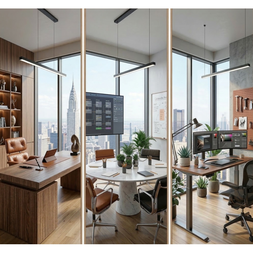 LED stropna svjetiljka ALLDAY BASIC LED/40W/230V 2700/4000/6000K crna