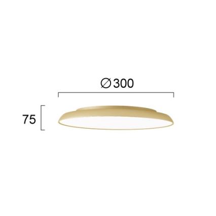 LED stropna svjetiljka ART LED/21W/230V zlatna