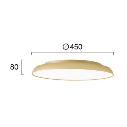 LED stropna svjetiljka ART LED/40W/230V zlatna