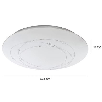 LED stropna svjetiljka ATRIA s prigušivanjem i daljinskim upravljačem LED/48W/230V