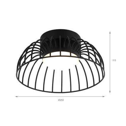 LED Stropna svjetiljka BETSY LED/12W/230V prom. 25 cm crna