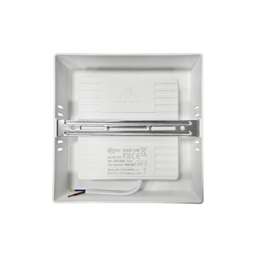 LED Stropna svjetiljka BLOCK LED/12W/230V 4000K 16,7x16,7 cm bijela