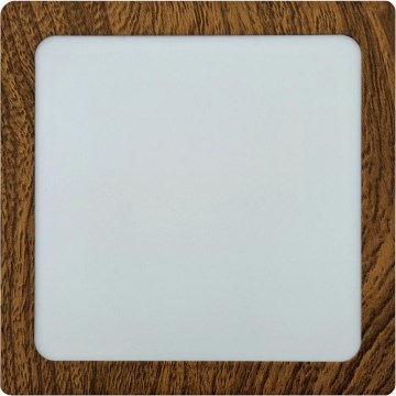 LED Stropna svjetiljka BLOCK LED/12W/230V 4200K 16,3x16,3 cm smeđa