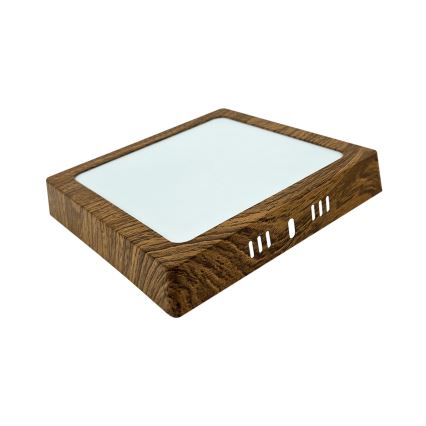 LED Stropna svjetiljka BLOCK LED/12W/230V 4200K 16,3x16,3 cm smeđa