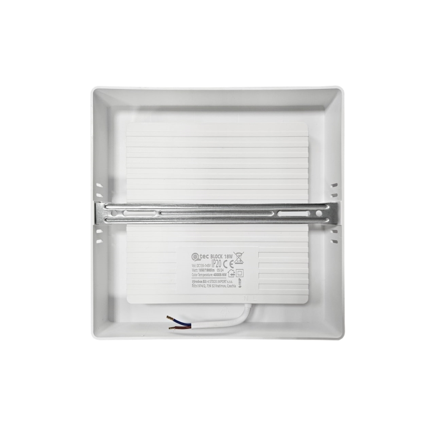 LED Stropna svjetiljka BLOCK LED/18W/230V 4000K 21,4x21,4 cm bijela