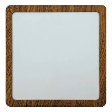 LED Stropna svjetiljka BLOCK LED/18W/230V 4200K 22x22 cm smeđa