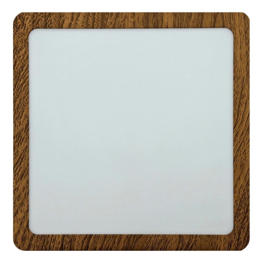 LED Stropna svjetiljka BLOCK LED/18W/230V 4200K 22x22 cm smeđa
