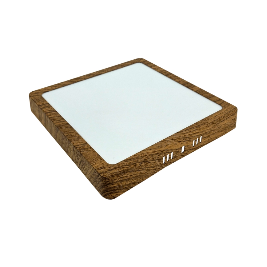 LED Stropna svjetiljka BLOCK LED/18W/230V 4200K 22x22 cm smeđa