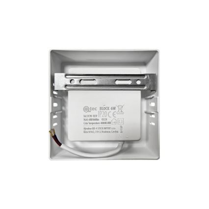 LED Stropna svjetiljka BLOCK LED/6W/230V 4000K 12x12 cm bijela