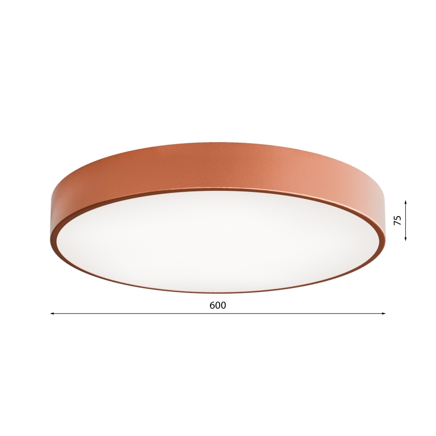LED Stropna svjetiljka CLEO LED/69W/230V 4000K pr. 60 cm bakrena