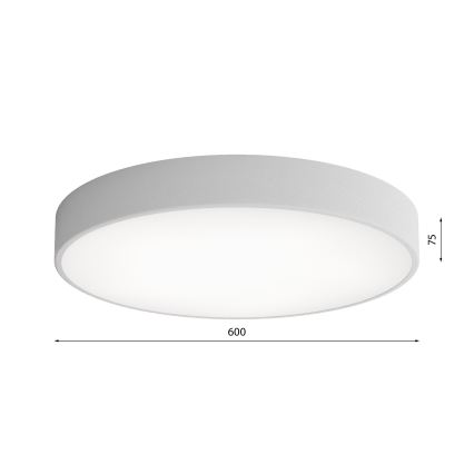 LED Stropna svjetiljka CLEO LED/69W/230V 4000K pr. 60 cm siva