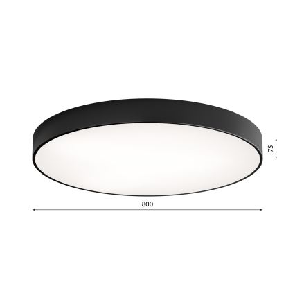 LED Stropna svjetiljka CLEO LED/96W/230V 3000K pr. 80 cm crna