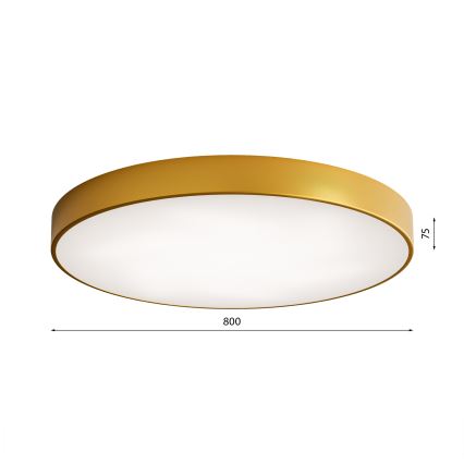 LED Stropna svjetiljka CLEO LED/96W/230V 3000K pr. 80 cm zlatna