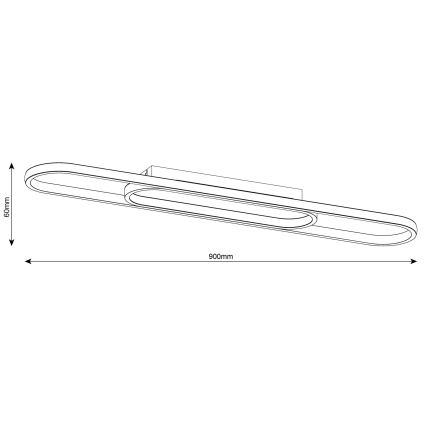 LED Stropna svjetiljka CORDOBA LED/26W/230V crna