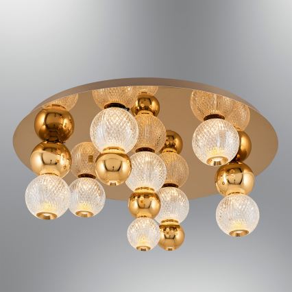 LED stropna svjetiljka CREMONA LED/37W/230V 3000K zlatna