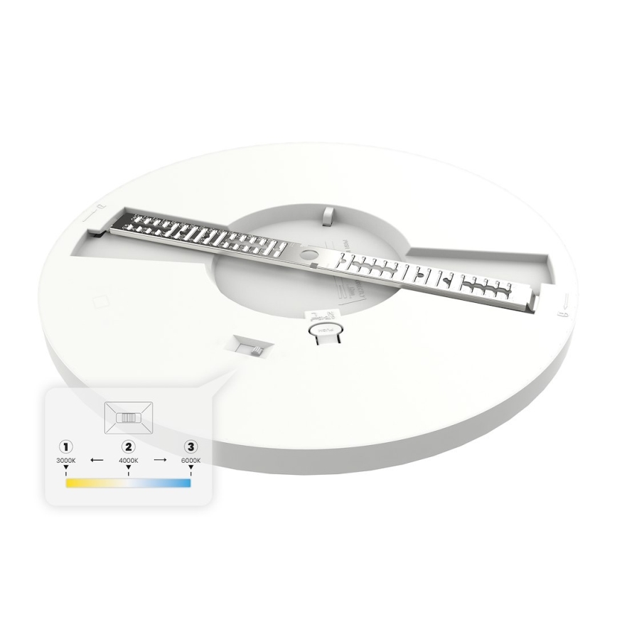 LED stropna svjetiljka EVORA LED/18W/230V 3000/4000/6000K Ø 22,5 cm bijela