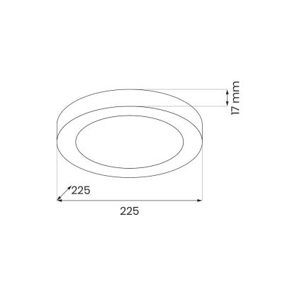 LED stropna svjetiljka EVORA LED/18W/230V 3000/4000/6000K Ø 22,5 cm bijela