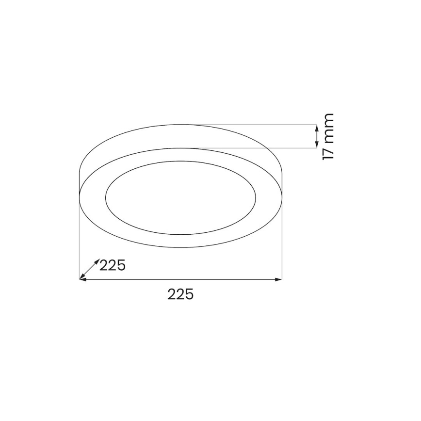 LED stropna svjetiljka EVORA LED/18W/230V 3000/4000/6000K Ø 22,5 cm bijela
