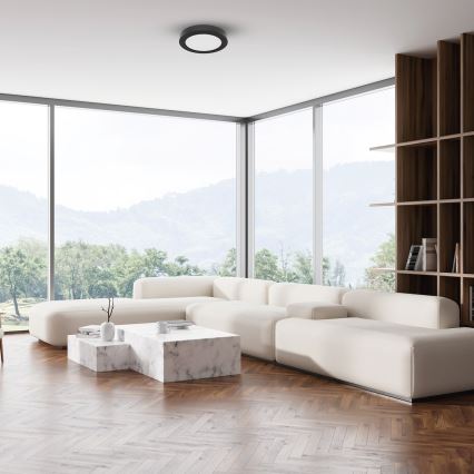 LED stropna svjetiljka EVORA LED/6W/230V 3000/4000/6000K Ø 14 cm crna