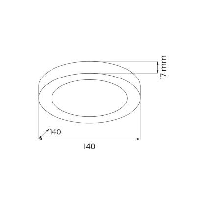 LED stropna svjetiljka EVORA LED/6W/230V 3000/4000/6000K Ø 14 cm crna